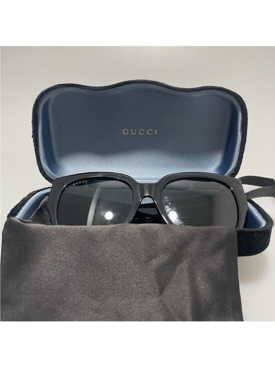 Gucci GG0142SAN 55MM Sunglasses Black main image 10
